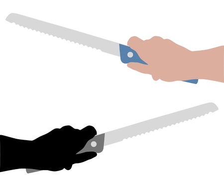 Bread knife with handのイラスト素材