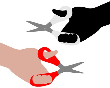 Knife with scissorsのイラスト素材