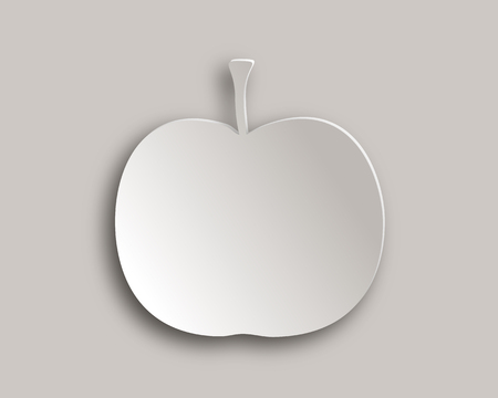 Apple paper styleのイラスト素材