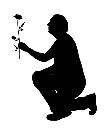 Proposal of marriageのイラスト素材