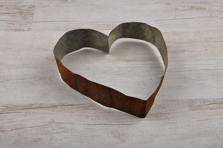 Metal heartの写真素材