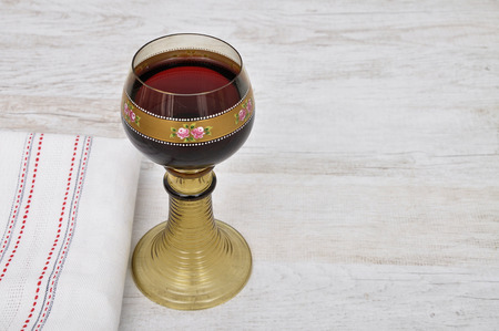 Rummer with red wineの写真素材