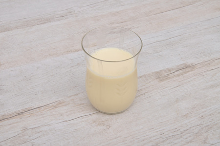 Soy milk in glassの写真素材