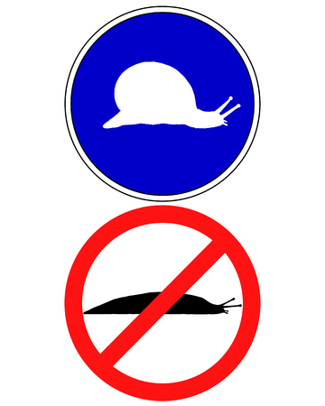 Traffic signs for slugsのイラスト素材
