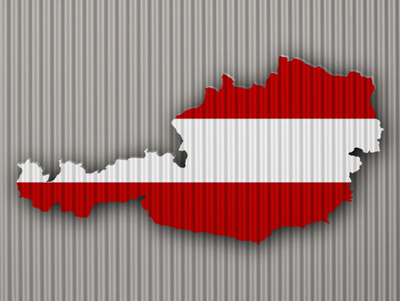 Textured map of Austriaの写真素材