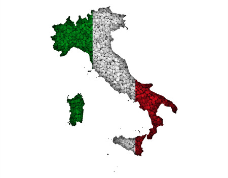 Textured map of Italyの写真素材