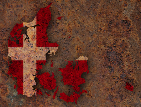 Textured map of Denmarkの写真素材