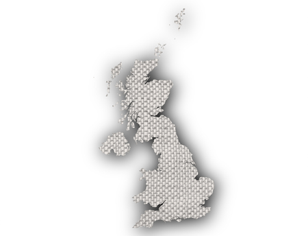 Map of Great Britain on linenの写真素材