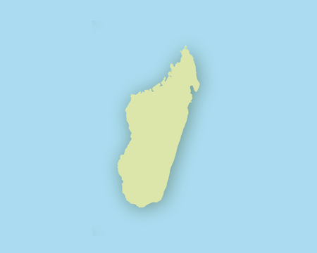Map of Madagascar with shadowのイラスト素材