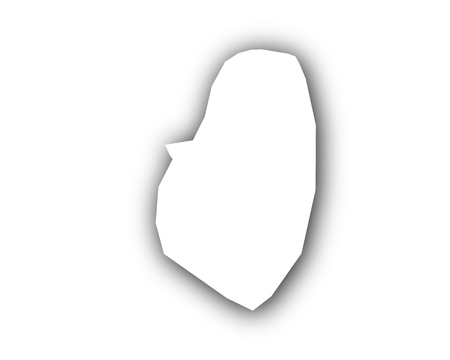 Map of Saint Vincent and the Grenadines with shadowのイラスト素材
