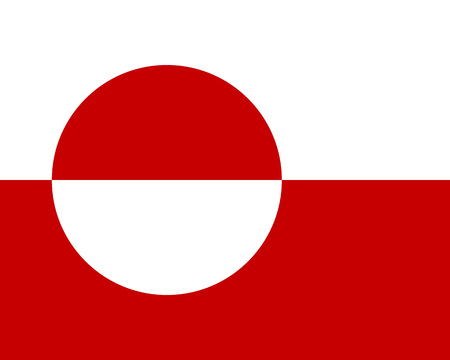 Colored flag of Greenlandのイラスト素材