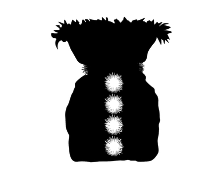 Santa Claus bag isolated on whiteのイラスト素材