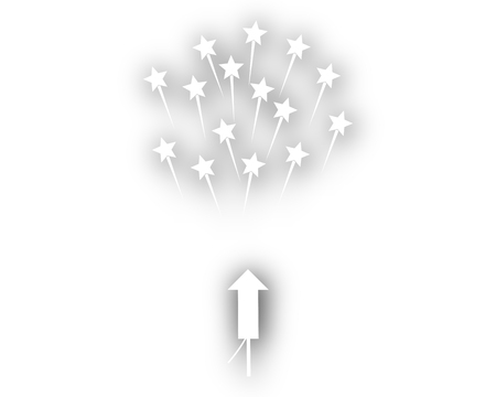 Happy New Year with fireworksのイラスト素材