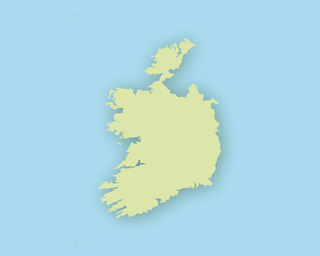 Map of Ireland with shadowのイラスト素材