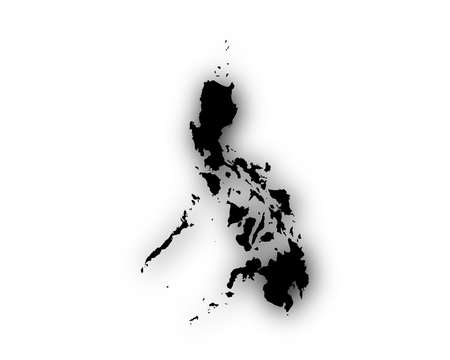 Map of the Philippines with shadowのイラスト素材