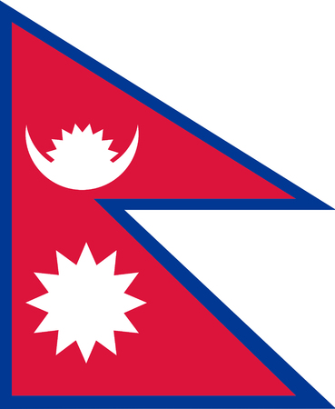 Colored flag of Nepalのイラスト素材