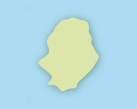 Map of Niue with shadowのイラスト素材