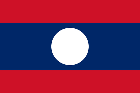 Colored flag of Laosのイラスト素材