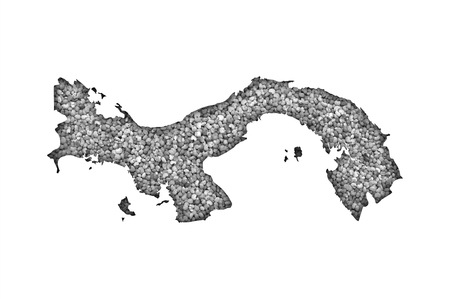 Map of Panama on poppy seedsの写真素材
