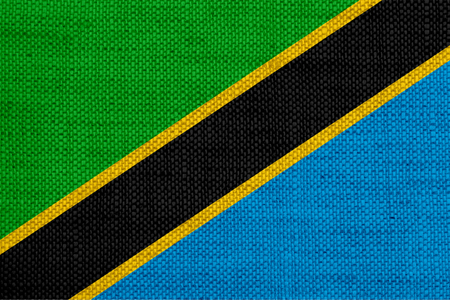 Textured flag of Tanzania in nice colorsの写真素材