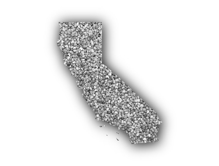 Map of California on poppy seedsの写真素材