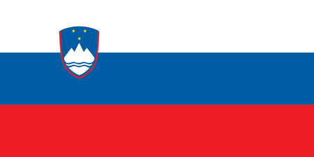 Colored flag of Sloveniaのイラスト素材