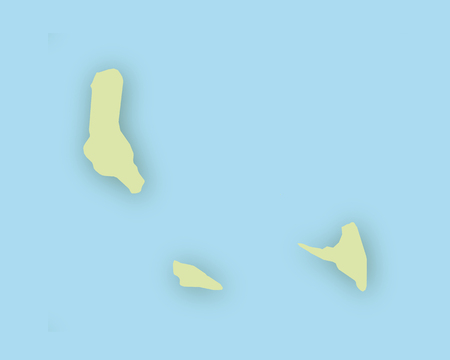 Map of the Comoros with shadowのイラスト素材