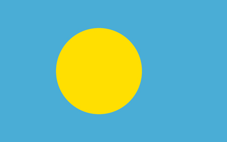 Colored flag of Palauのイラスト素材