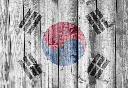 Textured flag of South Korea in nice colorsの写真素材