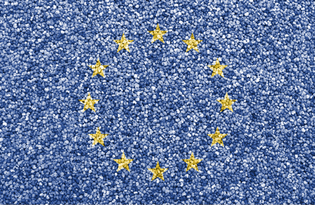 Textured flag of the EU in nice colorsの写真素材