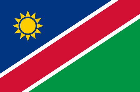 Colored flag of Namibiaのイラスト素材