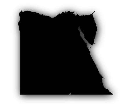 Map of Egypt with shadowのイラスト素材
