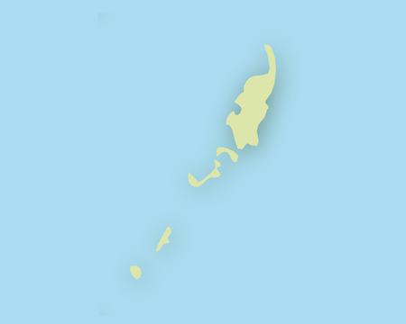 Map of Palau with shadowのイラスト素材