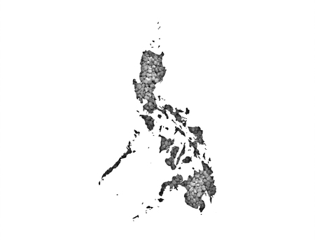 Map of the Philippines on poppy seedsの写真素材