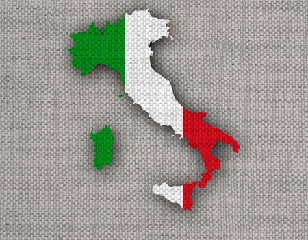 Textured map of 
Italy in nice colorsの写真素材