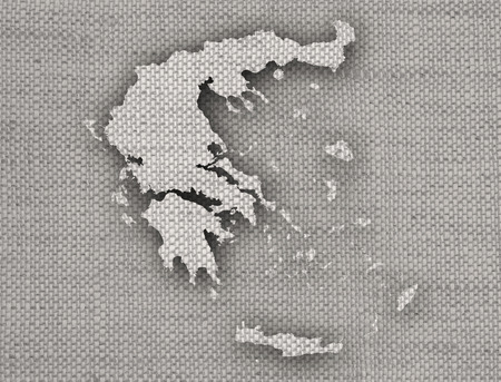 Textured map of Greece in nice colorsの写真素材
