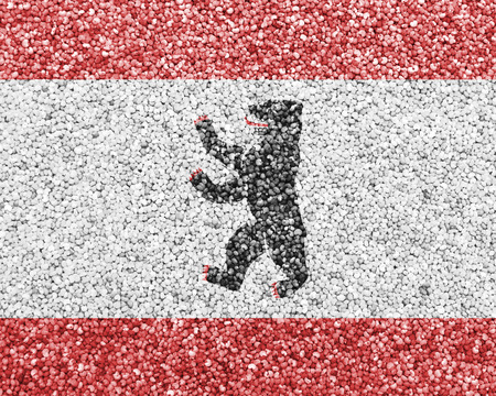 Textured flag of Berlin in nice colorsの写真素材