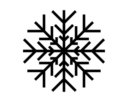 Snow flake on white illustration.のイラスト素材