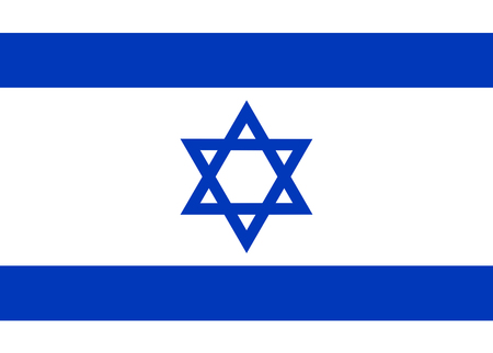 Colored flag of Israelのイラスト素材