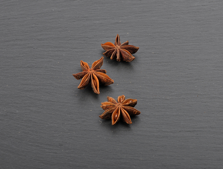 Star anis on shaleの写真素材