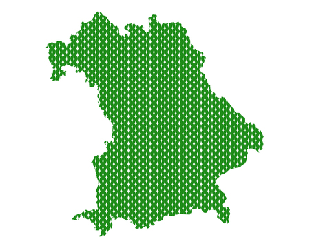 Plain map of Bavariaのイラスト素材