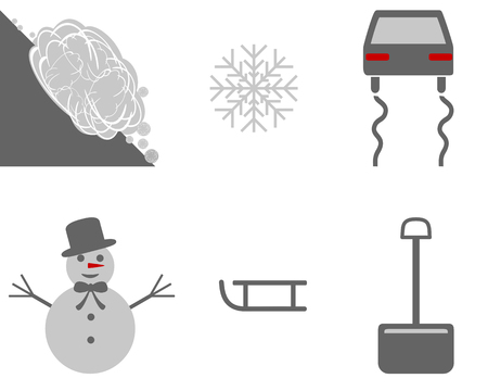 Icon set winter seasonの写真素材