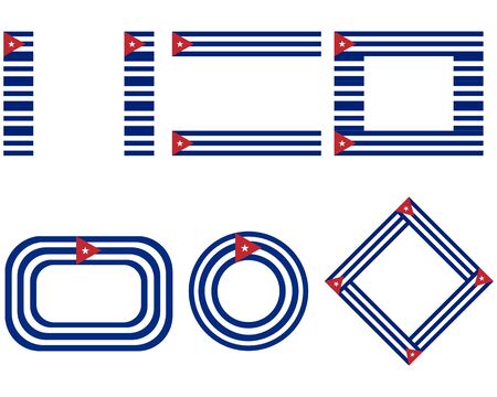 Flags of Cuba with copy spaceのイラスト素材