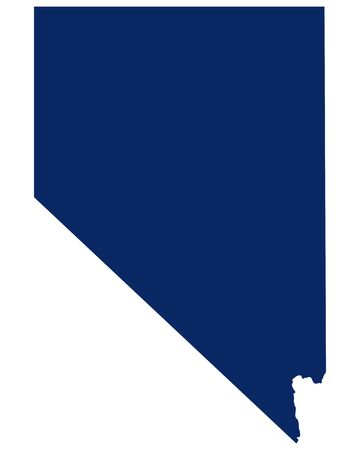 Map of Nevada in blue colourのイラスト素材