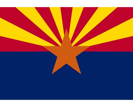 Flag of Arizona as vector illustrationのイラスト素材