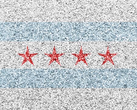 Flag of Chicago on poppy seedsの写真素材