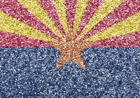 Flag of Arizona on poppy seedsの写真素材