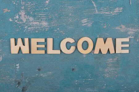 Term from wooden letters on weathered concreteの写真素材