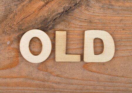 Term from wooden letters on grunge woodの写真素材