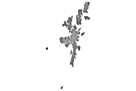 Map of Shetland Islands on weathered concreteの写真素材